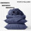 (Washed Blue, Single Size Set) 4PC Dyed Duvet Cover Bedding Set with Fitted Sheet 3
