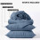 (Washed Blue, King Size Set) 4PC Dyed Duvet Cover Bedding Set with Fitted Sheet 5