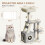 (Light Grey/Beige-107CM) Grey Cat Tree With Doors, Hammock, Scratching Post-53/70/107/162/131CM 3