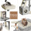 (Light Grey/Beige-107CM) Grey Cat Tree With Doors, Hammock, Scratching Post-53/70/107/162/131CM 6