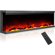 (44cm H x 153cm W x 20cm D) M.C.Haus 3-Sided Stereo Electric Fireplace Heating