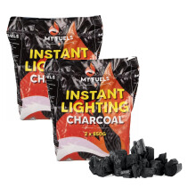2 Instant Lighting Charcoal BBQ Fuel Quick Light Grill Charcoal 2x850g
