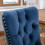 (Blue) Set of 4 Lux Velvet Kitchen Dining Chairs Knocker 5