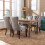 (Grey) Set of 6 Velvet Upholstered Kitchen Dining Chairs 3