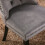 (Grey) Set of 6 Velvet Upholstered Kitchen Dining Chairs 6