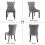 (Grey) Set of 6 Velvet Upholstered Kitchen Dining Chairs 8