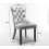 (Grey) Set of 6 Velvet Upholstered Kitchen Dining Chairs 9