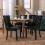 (Black) Set of 6 Velvet Upholstered Kitchen Dining Chairs 2