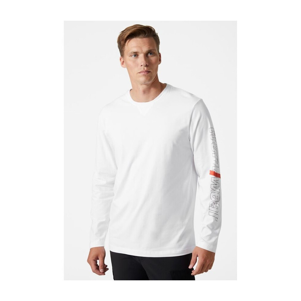 Helly Hansen Logo Longsleeve Shirt L - Male White
