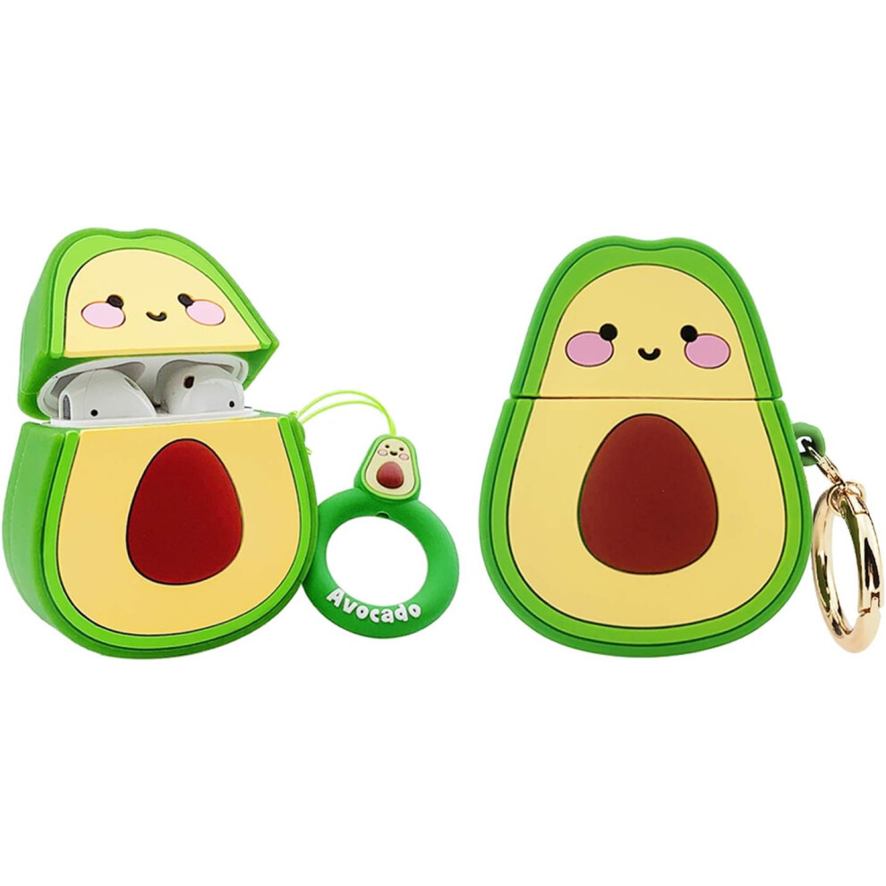 (For Airpod 1/2 Generation) Case For Airpods 1&2 Case,Silicone 3D Cute Funny Cool Cartoon Character Kawaii Fruit Airpods Cover Shockproof With Keychai 779747672138