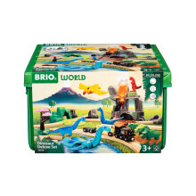 BRIO World - 36104 Dinosaur Deluxe Set | 44-Piece Toy Train Set for Kids Ages 3 Years and Up
