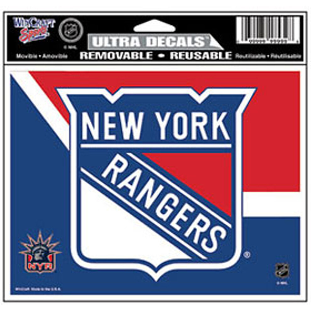New York Rangers Decal 5X6 Ultra Color 032085205360