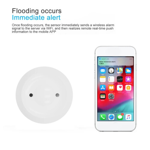 Zigbee Smart Wasserlecksensor Wasserimmersionssensor unterstützt Tuya APP / Google Assistant / Aleax / Yandex Alice 2