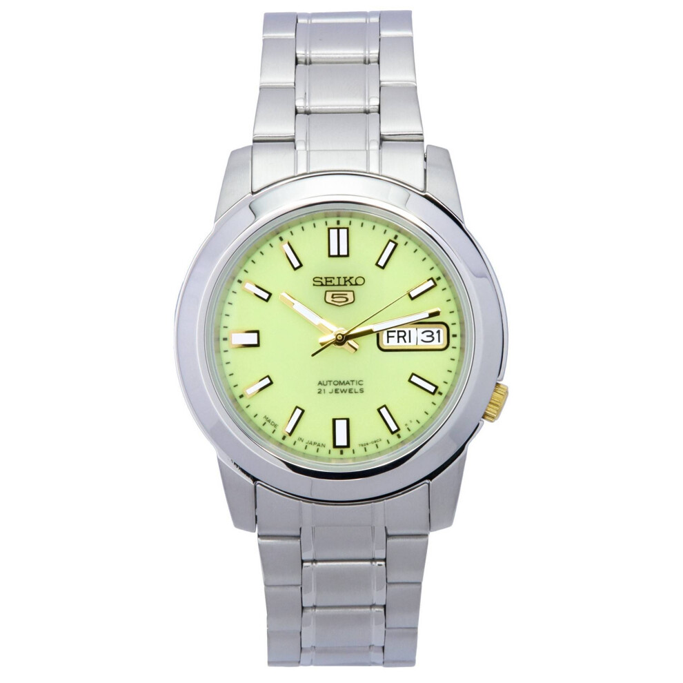 Seiko 5 Stainless Steel Green Dial Automatic SNKK19 SNKK19J1 SNKK19J Men's Watch