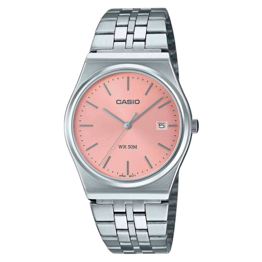 Casio Standard Analog Stainless Steel Pink Dial Quartz MTP-B145D-4AV Unisex Watch