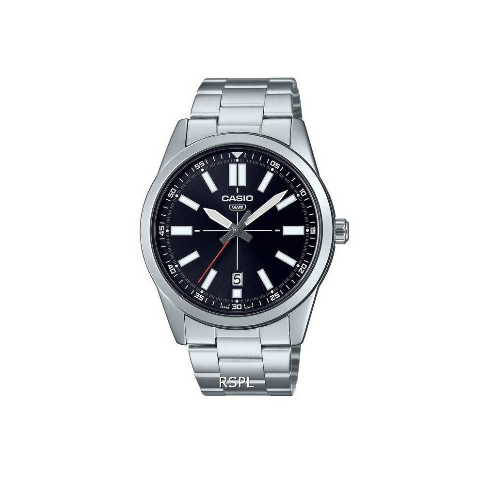 Casio Classic Analog Black Dial MTP-VD02D-1E MTPVD02D-1 Men's Watch