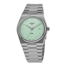 Tissot T-Classic PRX Stainless Steel Light Green Dial Quartz T137.410.11.091.01 100M Unisex Watch