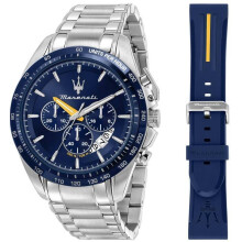 Maserati Modena Edition Chronograph Stainless Steel Blue Dial Quartz R8871612039 100M Men's Watch Gift Set