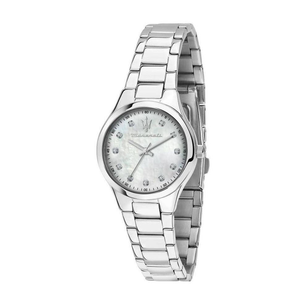 Maserati Attrazione Crystal Accents Stainless Steel Mother Of Pearl Dial Quartz R8853151504 Women's Watch