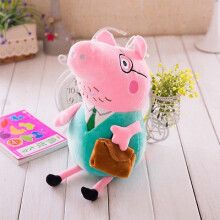 4 Stck. Peppa Pig Familie Plüschpuppe Stofftier 12 Zoll Papa Mama 8 Zoll Peppa George