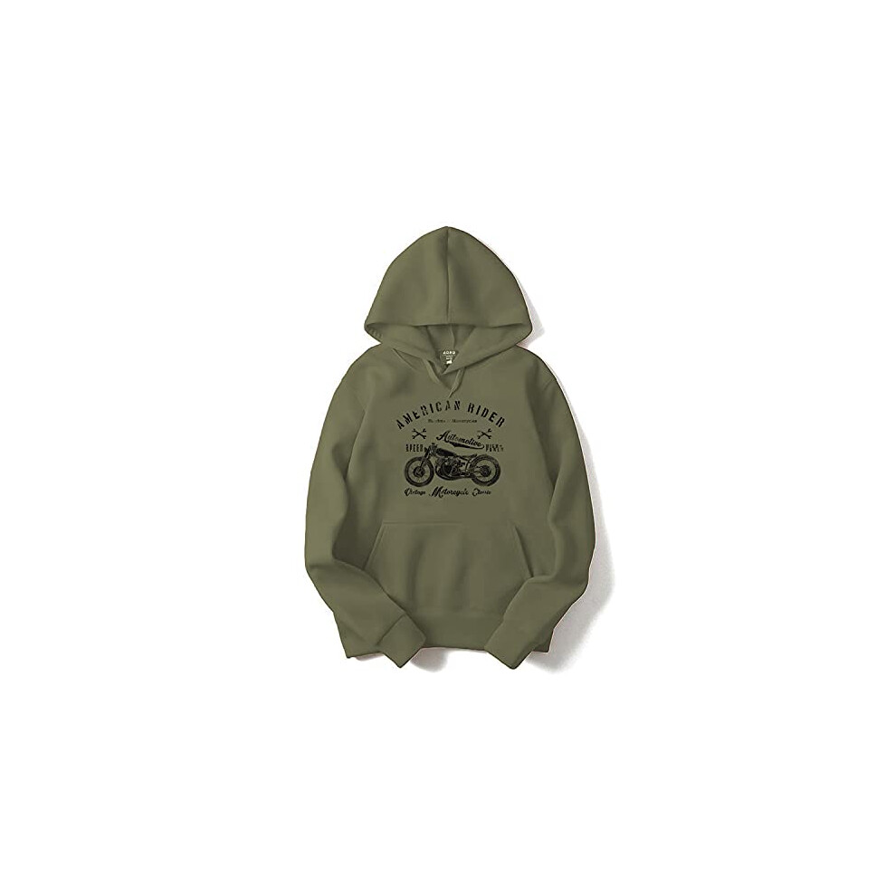 Sweat-shirt    capuche en coton pour homme ADRO (HM-AME-OL_Olive_2XL)