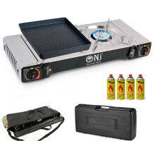 (4) Portable Camping Gas Stove 2 Burner Grill Case Bag