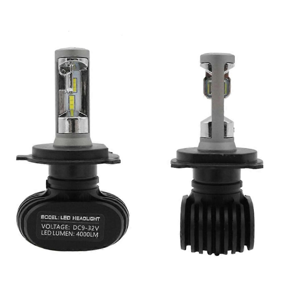 (As show, One size) 2pcs LED Headlight Bulb 50W 9-32V 4000LM Waterproof High Beam Low Beam Integrated Headlamp Car Head Light(H4)-image-OPC-PGWDKB6-NEW