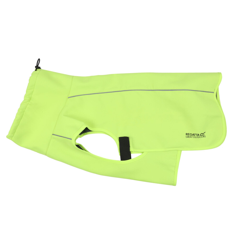 (M, Fluorescent Yellow) Regatta Softshell Dog Coat