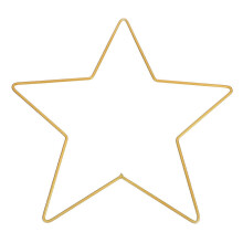 (As show, One size) 30CMx3MM Metal Stars Frame Hangable Wall Decoration Glazing Pentagram Shaped Wall Art Ornament Window Decor for Home Shop Part (Golden)