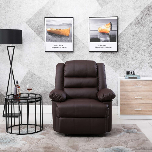 Luxury Life (Black) Lisbon Leather Recliner Armchair 1