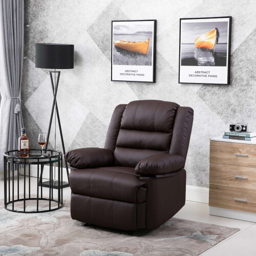 Luxury Life (Black) Lisbon Leather Recliner Armchair 2