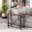 Homcom HOMCOM Folding Desk on Wheels, Writing Table for Home Office, Brown 9
