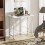Homcom HOMCOM Folding Desk on Wheels, Writing Table for Home Office, White 7