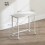 Homcom HOMCOM Folding Desk on Wheels, Writing Table for Home Office, White 3