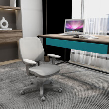Vinsetto Office Chair, 360 Swivel Desk Chair with Security Wheels, Grey