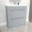NES Home Nes Home 800mm Matte Grey 2 Drawers Basin Vanity Unit 5