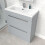 NES Home Nes Home 800mm Matte Grey 2 Drawers Basin Vanity Unit 4