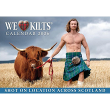 Lang Syne We Love Men In Kilts Large Wall Calendar 2026