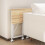 Homcom HOMCOM Folding Desk on Wheels, Writing Table for Home Office, Natural 9