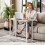 Homcom HOMCOM Folding Desk on Wheels, Writing Table for Home Office, Natural 8