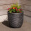 Strata Small Grey Round Planter Amalfi Stone Effect Decorative Pot 35cmx34cm 1