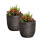 Strata 2 Small Grey Round Planters Amalfi Stone Effect Pot 35cm x 34cm 1