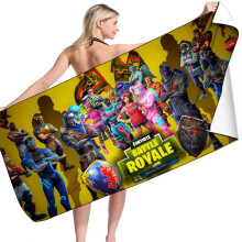 (19, 75x150) Fortnite Children Microfiber Bath Towel Boy Girl Soft Wearable Cartoon Bathing Beach Spa Bathrobe Wash Clothing
