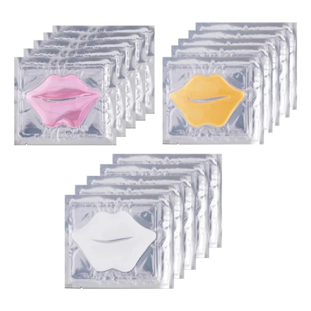 Collagen Crystal Lip Masks, 15Pcs Moisturizing Nourishing Lip Patches Remove Dead Skin Anti-Wrinkle Anti-Aging Hydrating Gel Masks
