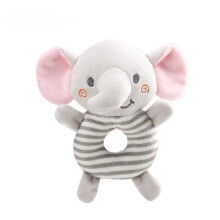 (grijs, roze -7,5 * 13,5 cm)) Babyrammelaar, grijpspeelgoed met rammelaar, babyspeelgoed, Montessori educatief