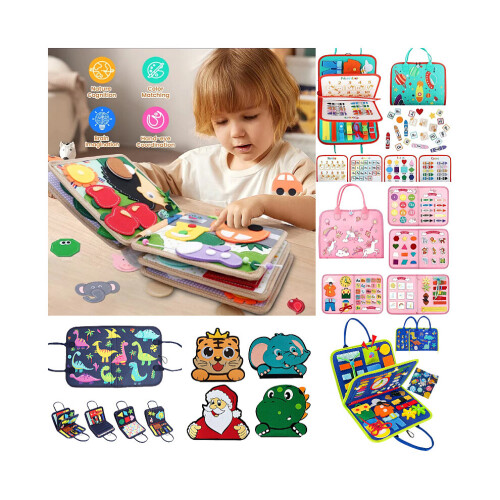 Planche En Feutre éducative – Storyboard 104x75 Cm – Animaux, Ville, Voitures – Apprentissage Précoce, Comptage, Narration – Enfants