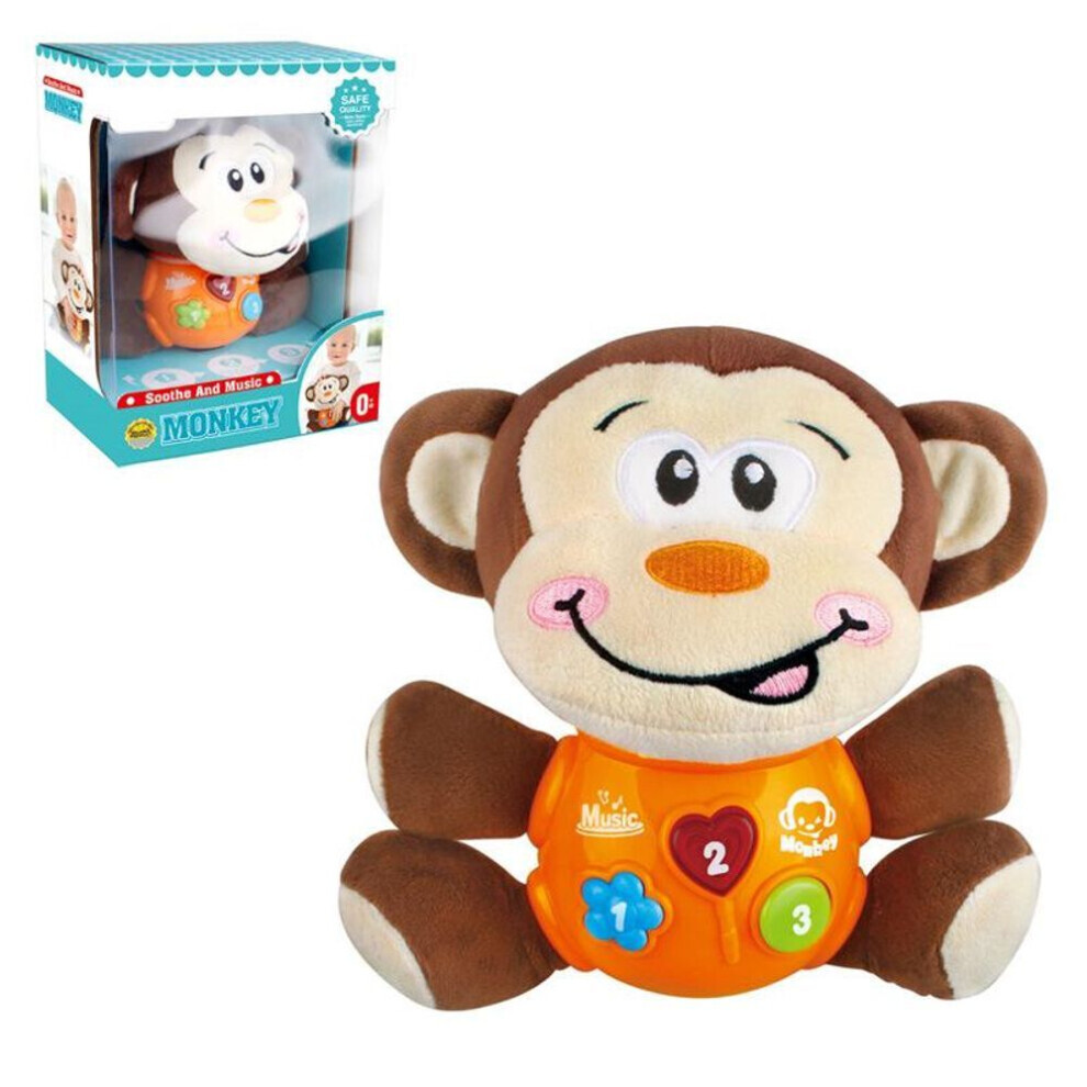 (marron - 24 x 10,16 cm) Peluche éléphant pour bébé, peluche musicale pour bébé