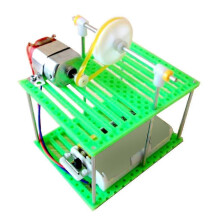 DIY elektrisches Seilbahn-Fahrzeug-Spielzeug, das elektrische Schaltkreis-Puzzle-Physik-Experimente