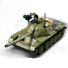 (zoals de foto) 604pcs Leger T-54s Tank Mbt Model Bricks Voertuig Wapen Diy Creatieve Bouwstenen