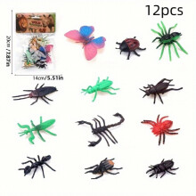 12 stks Simulatie Mini Dinosaurus Model Dier Insect Zeeleven Speelgoed